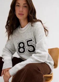 Best Oversize-Pullover mit überschnittener Schulter Damen Strickmode|Pullover & Strickjacken