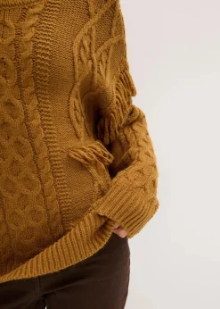 New Oversize-Pullover mit Fransen Damen Bekleidung·Umstandsmode|Bekleidung·Jeans