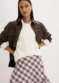 Damen bonprix Bekleidung·Umstandsmode|Bekleidung·Jeans|Oversize-Pullover mit Fransen