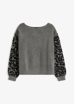 Oversize-Pullover mit Leo-Muster Damen Bekleidung·Umstandsmode|Bekleidung·Jeans