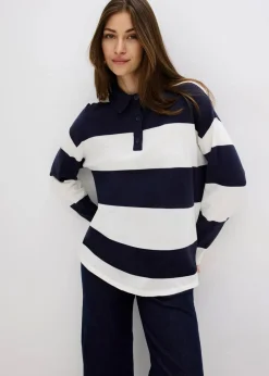 Hot Oversize-Pullover mit Polokragen Damen Strickmode|Pullover & Strickjacken