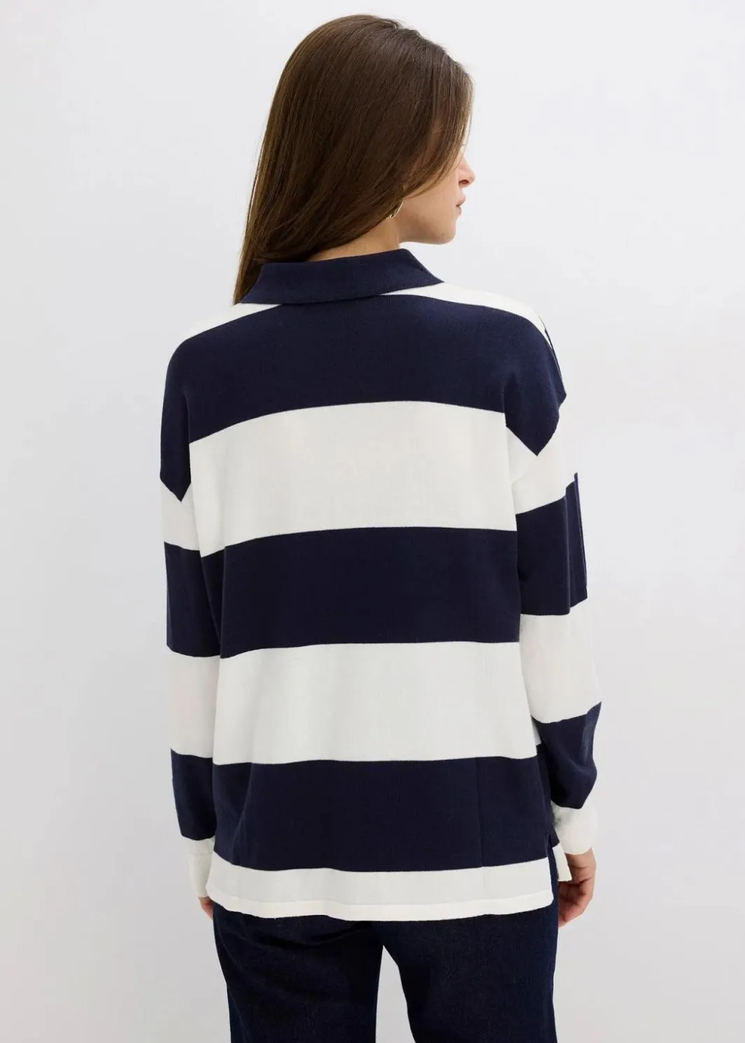 Hot Oversize-Pullover mit Polokragen Damen Strickmode|Pullover & Strickjacken