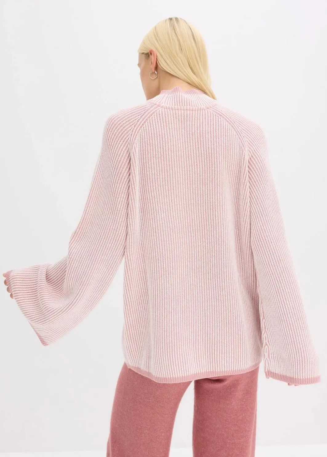Damen bonprix Bekleidung·Umstandsmode|Strickmode|Oversize-Pullover mit Stehkragen