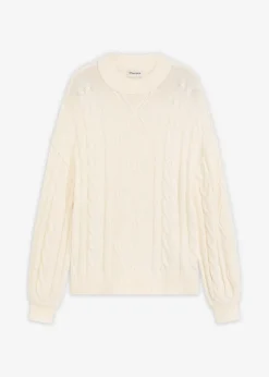 Hot Oversize-Pullover mit Zopfmuster Damen Strickmode|Pullover & Strickjacken