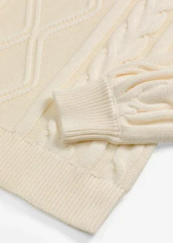 Hot Oversize-Pullover mit Zopfmuster Damen Strickmode|Pullover & Strickjacken