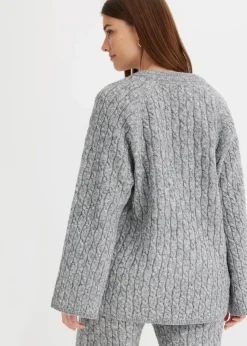 Damen bonprix Bekleidung·Umstandsmode|Bekleidung·Jeans|Oversize-Pullover mit Zopfmuster