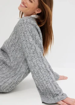 Damen bonprix Bekleidung·Umstandsmode|Bekleidung·Jeans|Oversize-Pullover mit Zopfmuster
