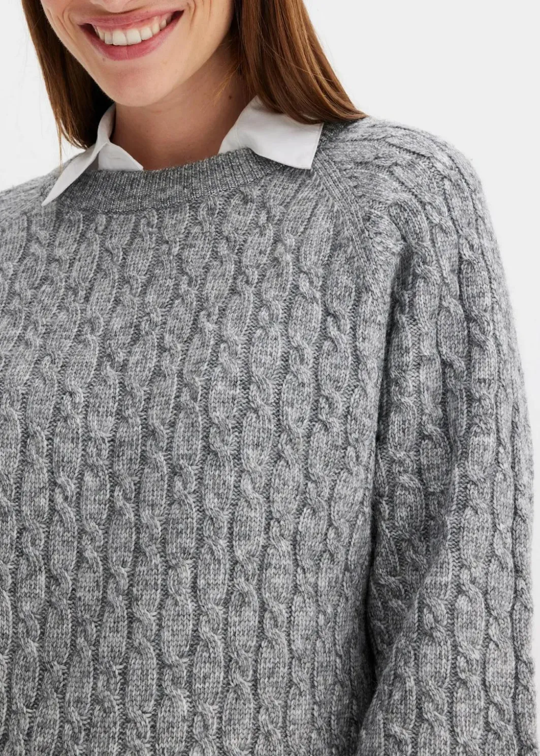 Damen bonprix Bekleidung·Umstandsmode|Bekleidung·Jeans|Oversize-Pullover mit Zopfmuster