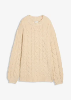 Damen bonprix Bekleidung·Umstandsmode|Bekleidung·Jeans|Oversize-Pullover mit Zopfmuster