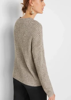 Damen bonprix Bekleidung·Umstandsmode|Strickmode|Oversize-Pullover mit Zopfmuster