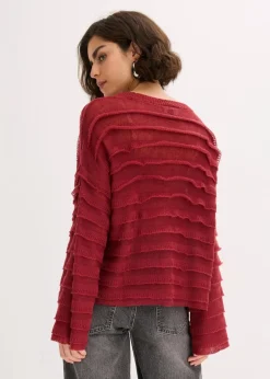 Damen bonprix Bekleidung·Umstandsmode|Strickmode|Oversize-Pullover, semi-transparent