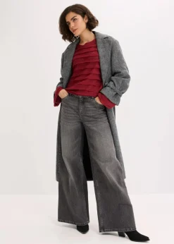 Damen bonprix Bekleidung·Umstandsmode|Strickmode|Oversize-Pullover, semi-transparent