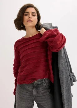 Damen bonprix Bekleidung·Umstandsmode|Strickmode|Oversize-Pullover, semi-transparent