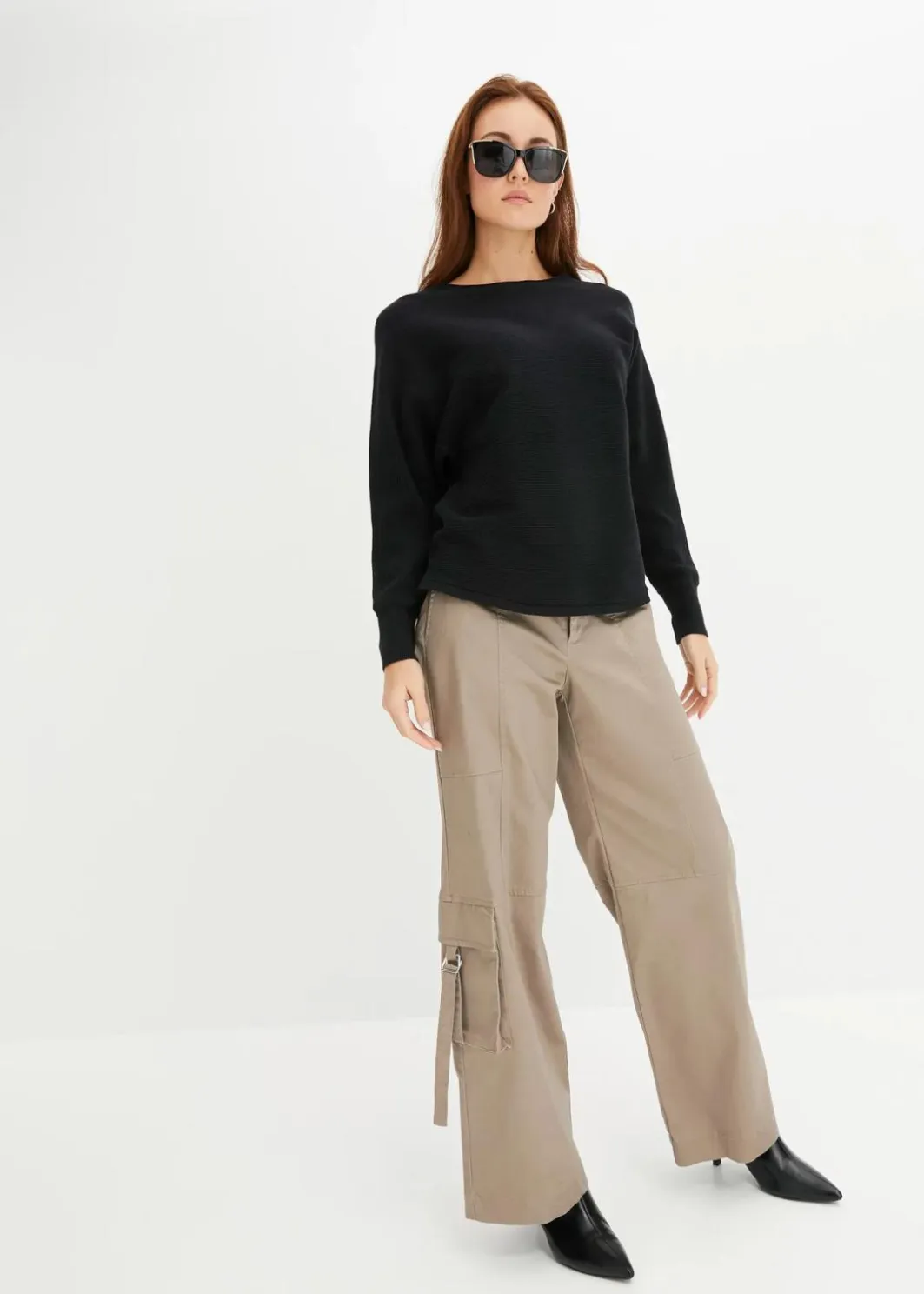 Online Oversize-Ripp-Pullover Damen Bekleidung·Umstandsmode|Strickmode