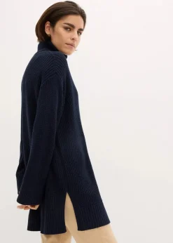 Online Oversize-Rollkragenpullover aus Baumwoll-Mix Damen Bekleidung·Umstandsmode|Strickmode