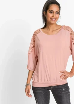 Damen bonprix Nachhaltigere Materialien|Shirts & Tops|Oversize-Shirt aus Viskose-Mix