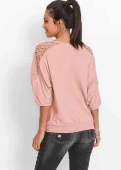 Damen bonprix Nachhaltigere Materialien|Shirts & Tops|Oversize-Shirt aus Viskose-Mix