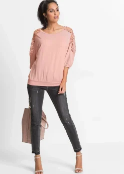 Damen bonprix Nachhaltigere Materialien|Shirts & Tops|Oversize-Shirt aus Viskose-Mix