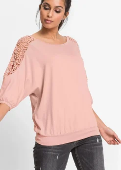 Damen bonprix Nachhaltigere Materialien|Shirts & Tops|Oversize-Shirt aus Viskose-Mix