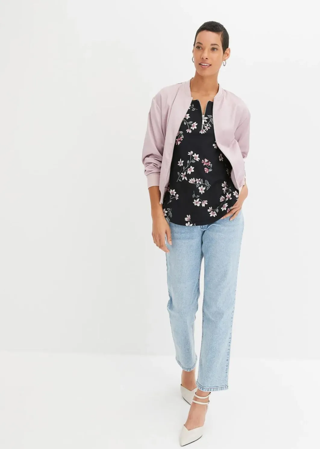 Damen bonprix Shirts & Tops|Nachhaltigere Materialien|Oversize-Shirt aus Baumwoll-Mix