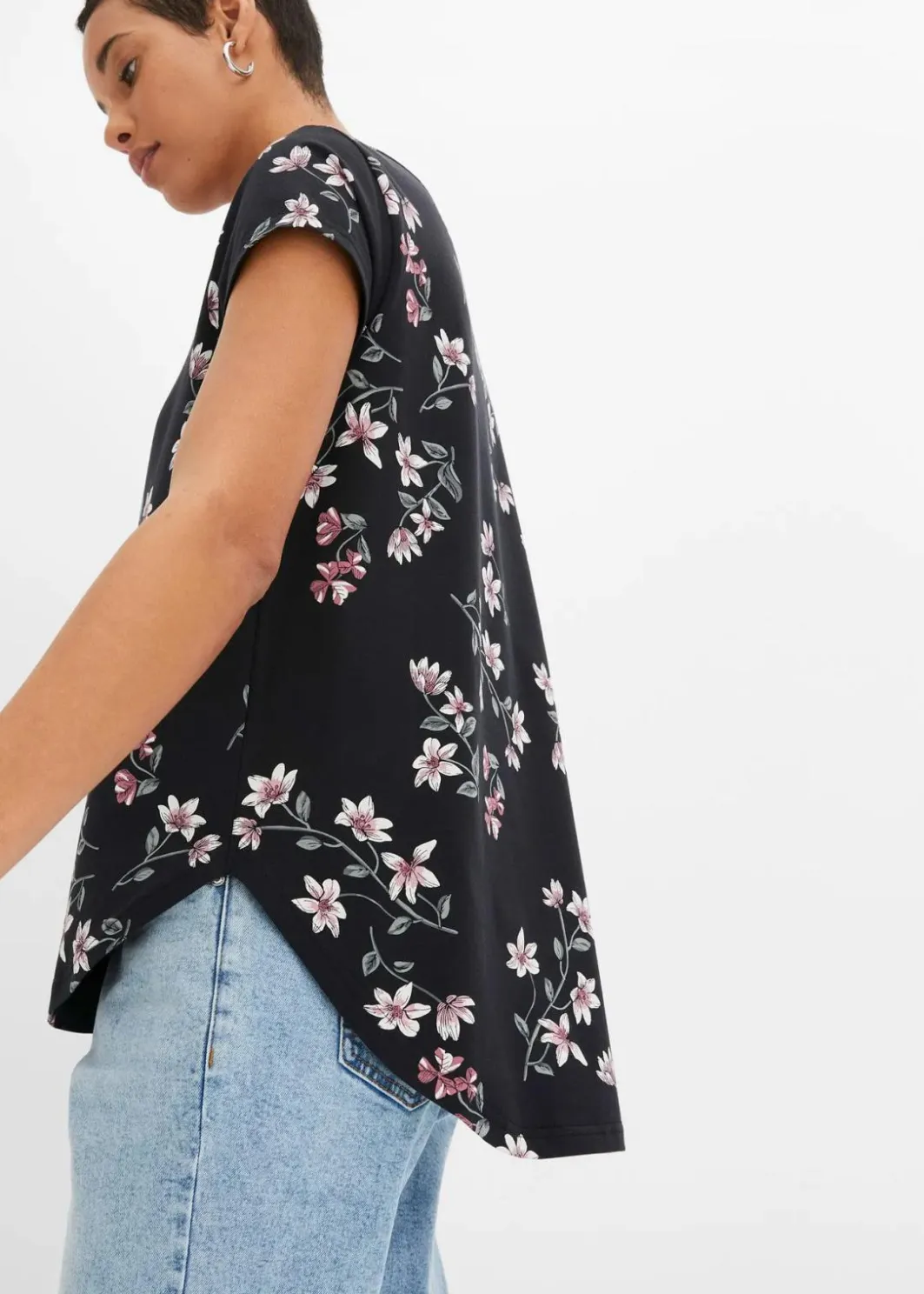 Damen bonprix Shirts & Tops|Nachhaltigere Materialien|Oversize-Shirt aus Baumwoll-Mix
