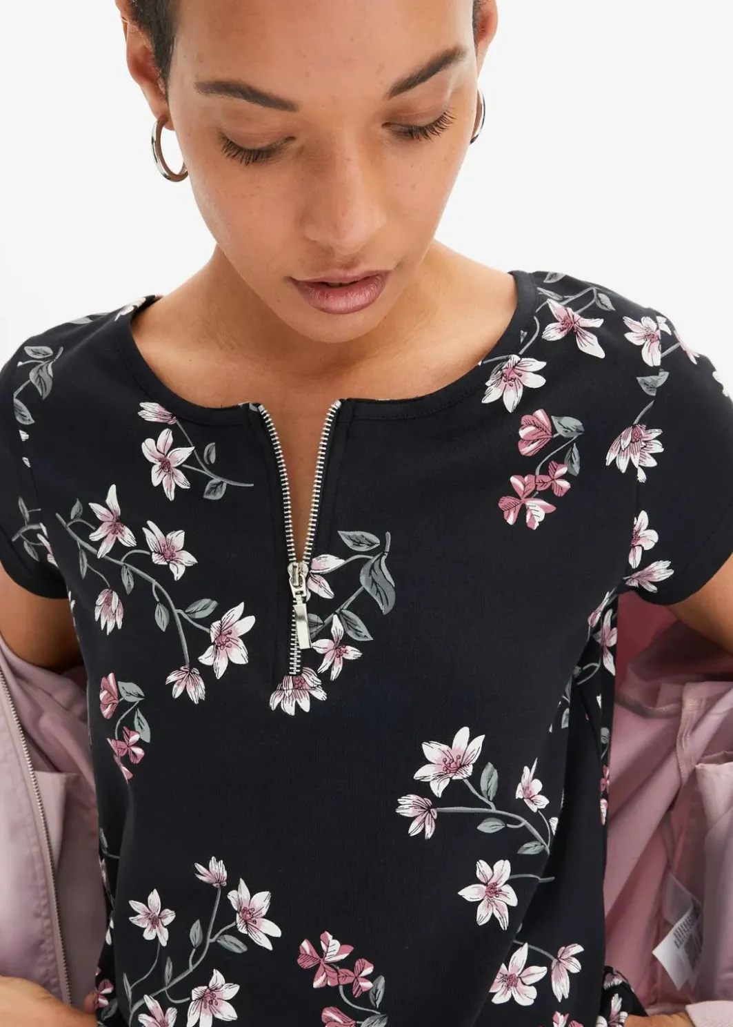 Damen bonprix Shirts & Tops|Nachhaltigere Materialien|Oversize-Shirt aus Baumwoll-Mix