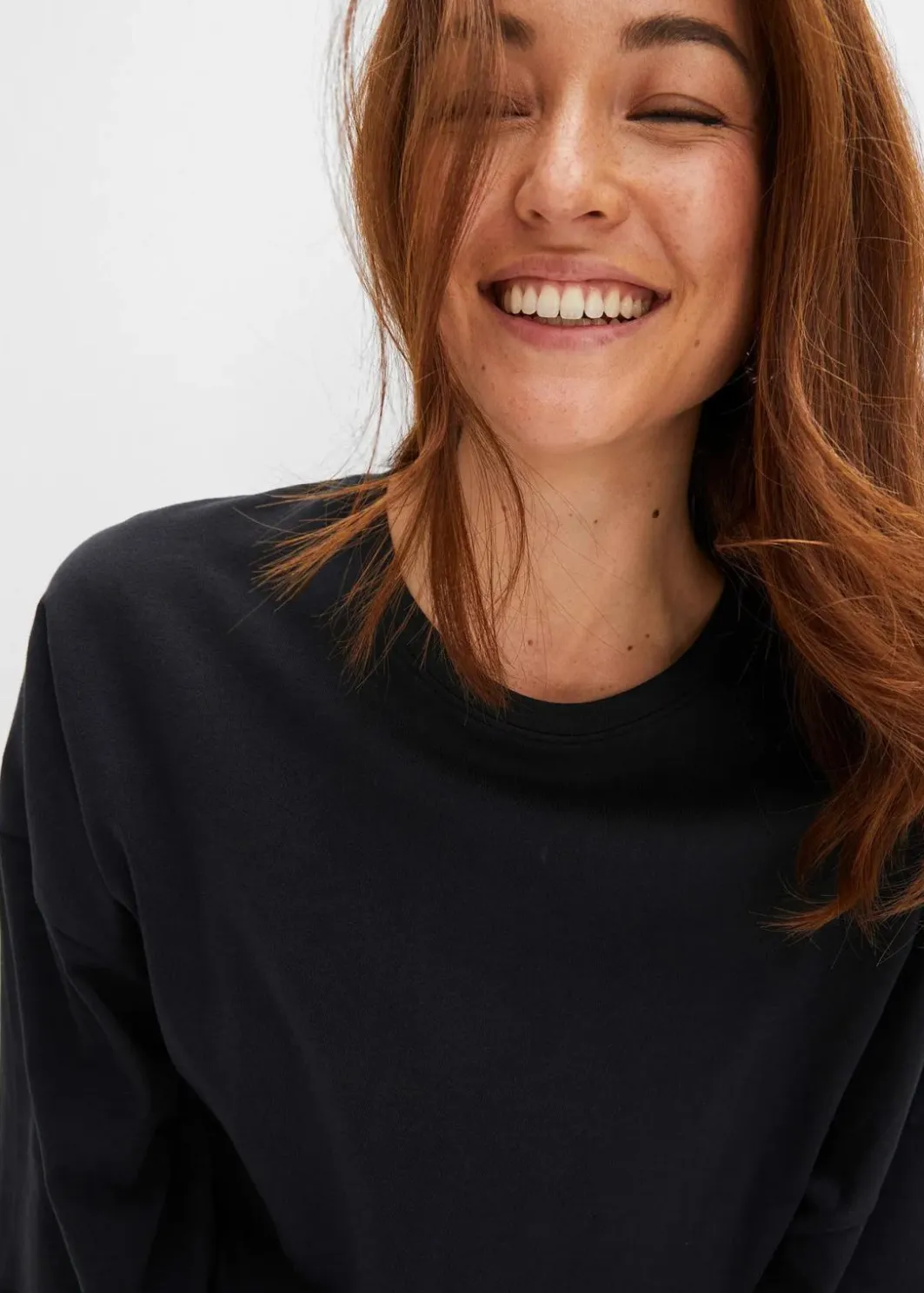 Outlet Oversize-Shirt aus elastischem Bio-Baumwoll-Mix Damen Shirts & Tops|Nachhaltigere Materialien