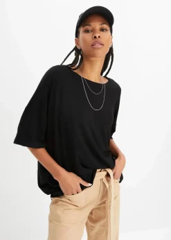 Damen bonprix Nachhaltigere Materialien|Shirts & Tops|Oversize-Shirt aus fließender Viskose