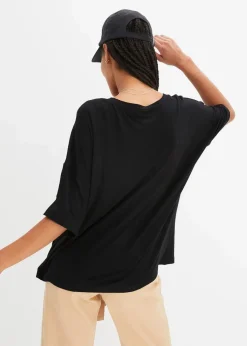 Damen bonprix Nachhaltigere Materialien|Shirts & Tops|Oversize-Shirt aus fließender Viskose