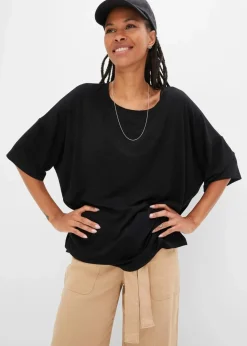 Damen bonprix Nachhaltigere Materialien|Shirts & Tops|Oversize-Shirt aus fließender Viskose