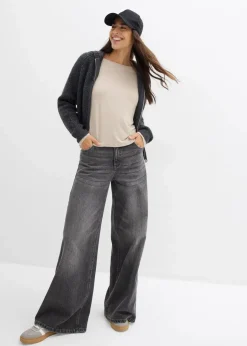 Oversize-Shirt aus fließendem Viskose-Elasthan-Mix Damen Shirts & Tops
