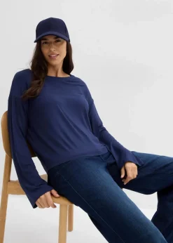 New Oversize-Shirt aus fließendem Viskose-Elasthan-Mix Damen Shirts & Tops