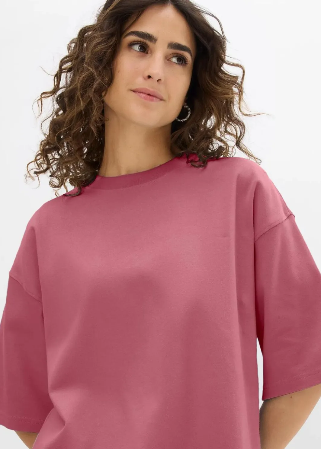 Hot Oversize-Shirt aus reiner schwerer Bio-Baumwolle Damen Basics|Shirts & Tops
