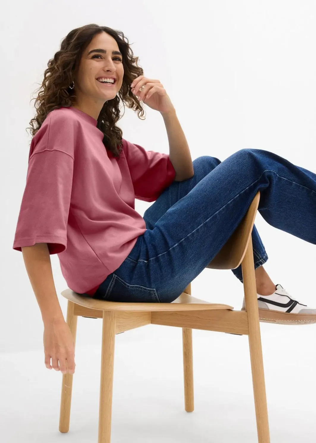 Hot Oversize-Shirt aus reiner schwerer Bio-Baumwolle Damen Basics|Shirts & Tops