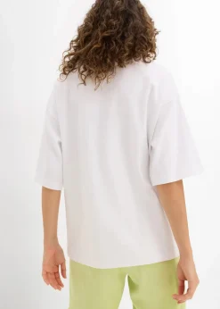 Damen bonprix Nachhaltigere Materialien|Shirts & Tops|Oversize-Shirt aus reiner schwerer Bio-Baumwolle