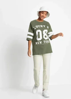 Damen bonprix Nachhaltigere Materialien|Shirts & Tops|Oversize-Shirt aus reiner Bio-Baumwolle