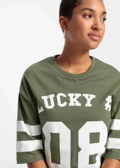 Damen bonprix Nachhaltigere Materialien|Shirts & Tops|Oversize-Shirt aus reiner Bio-Baumwolle