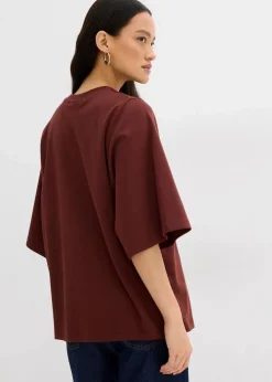 Damen bonprix Shirts & Tops|Nachhaltigere Materialien|Oversize-Shirt aus reiner Bio-Baumwolle