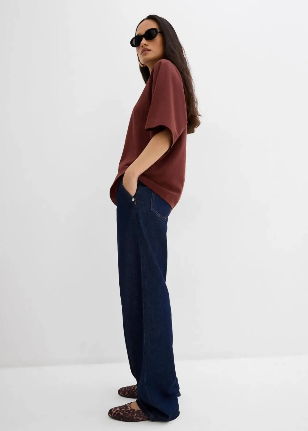 Damen bonprix Shirts & Tops|Nachhaltigere Materialien|Oversize-Shirt aus reiner Bio-Baumwolle