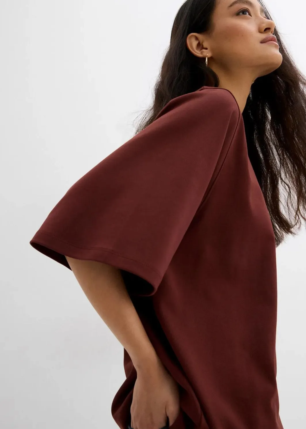 Damen bonprix Shirts & Tops|Nachhaltigere Materialien|Oversize-Shirt aus reiner Bio-Baumwolle