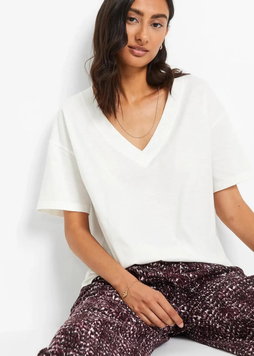 Damen bonprix Nachhaltigere Materialien|Shirts & Tops|Oversize-Shirt aus reiner Bio-Baumwolle