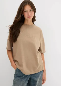 Damen bonprix Shirts & Tops|Nachhaltigere Materialien|Oversize-Shirt aus reiner Bio-Baumwolle