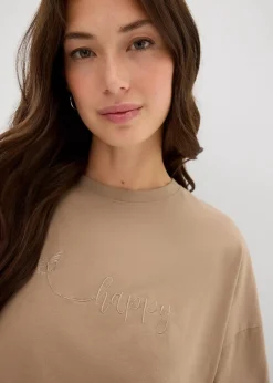 Damen bonprix Shirts & Tops|Nachhaltigere Materialien|Oversize-Shirt aus reiner Bio-Baumwolle