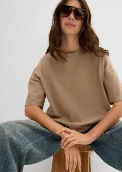 Damen bonprix Shirts & Tops|Nachhaltigere Materialien|Oversize-Shirt aus reiner Bio-Baumwolle
