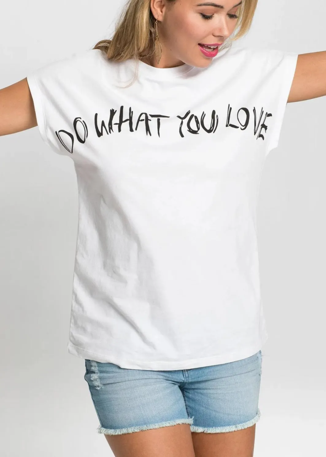 Damen bonprix Shirts & Tops|Nachhaltigere Materialien|Oversize-Shirt aus reiner Bio-Baumwolle