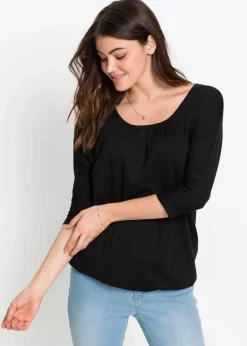 Damen bonprix Shirts & Tops|Oversize-Shirt aus Viskose-Mix