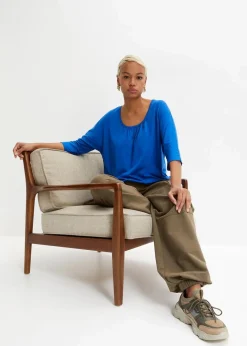 Damen bonprix Shirts & Tops|Oversize-Shirt aus Viskose-Mix
