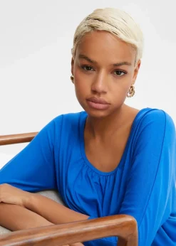 Damen bonprix Shirts & Tops|Oversize-Shirt aus Viskose-Mix
