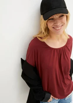 Damen bonprix Shirts & Tops|Oversize-Shirt aus Viskose-Mix