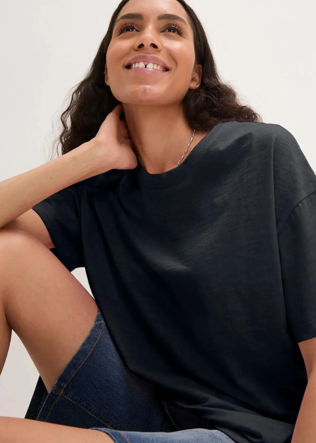 Damen bonprix Bekleidung·Röcke|Basics|Oversize-Shirt mit Druck